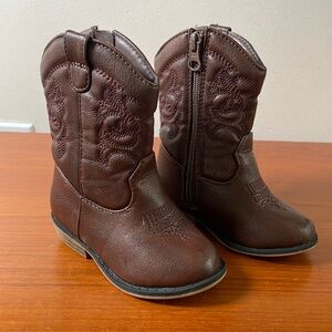 Cat & Jack Brown CowBoy Boots cow boy Kids Toddler 6